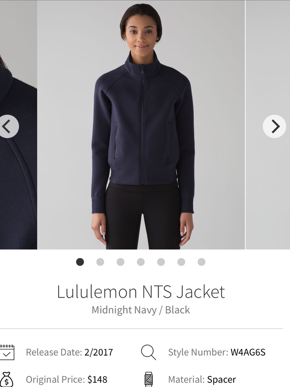 lululemon athletica Midnight Navy Bomber Jacket